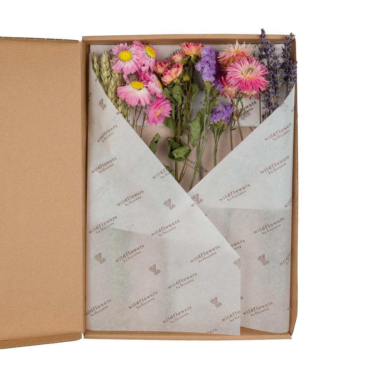 Droogbloemen - Bloemen in Brievenbus - Roze - 5 stuks - ↕30cm